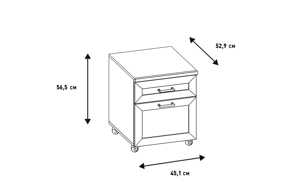 Прикроватные тумбы - изображение №4 "Выкатная тумба Кантри "  на www.Angstrem-mebel.ru